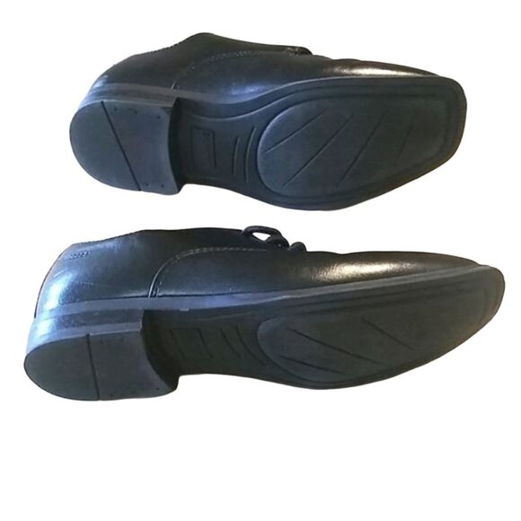Sonoma Boys Black Leather Lace-Up Dress Shoes Size 2 - Picture 7 of 8